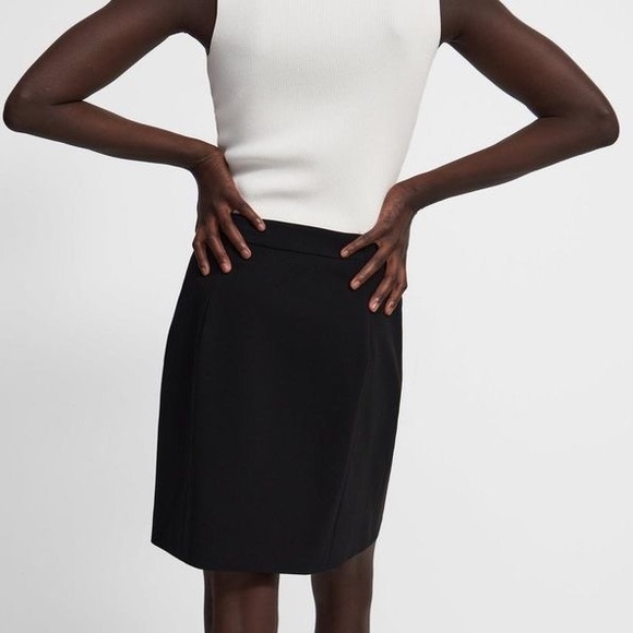 NEW Theory Staple Wrap Skirt BLACK - Picture 7 of 12